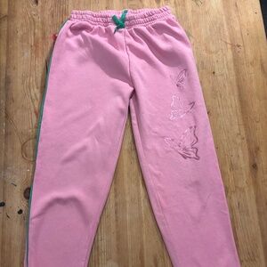 Wicked Butterflies Pink Sweatpants – Size L (10–12)